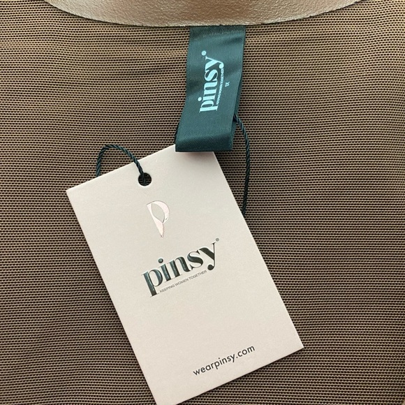 PINSY Vegan Leather Scoop Neck Shapewear Bodysuit - Picture 6 of 7